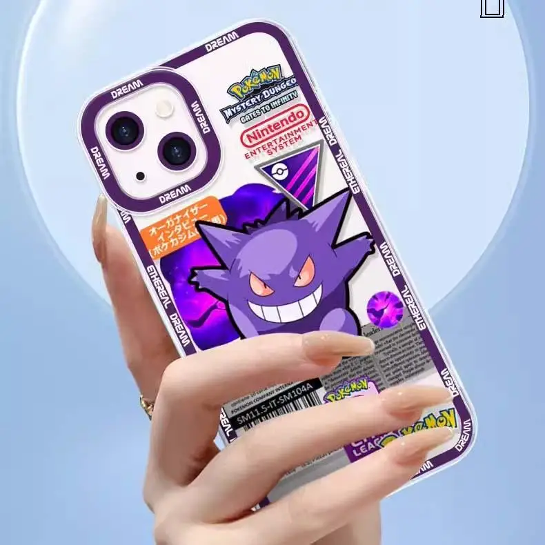 Funda Pokemon Gengar Pikachu para OPPO A60 Reno 11F 5 6 9 Pro Plus A79 A78 A5S A3S A5 2020 funda de silicona suave Couqe - imagen 4