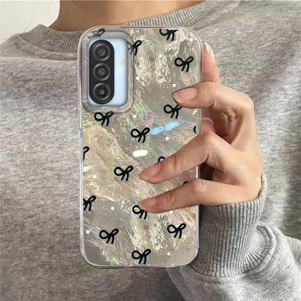 Para Samsung Galaxy A17 A56 A54 A34 A16 A15 A07 A36 A57 A26 A37 A06 A14 A24 A53 coreano INS Bowknot Cirular puntos cubierta de la caja del teléfono - imagen 3