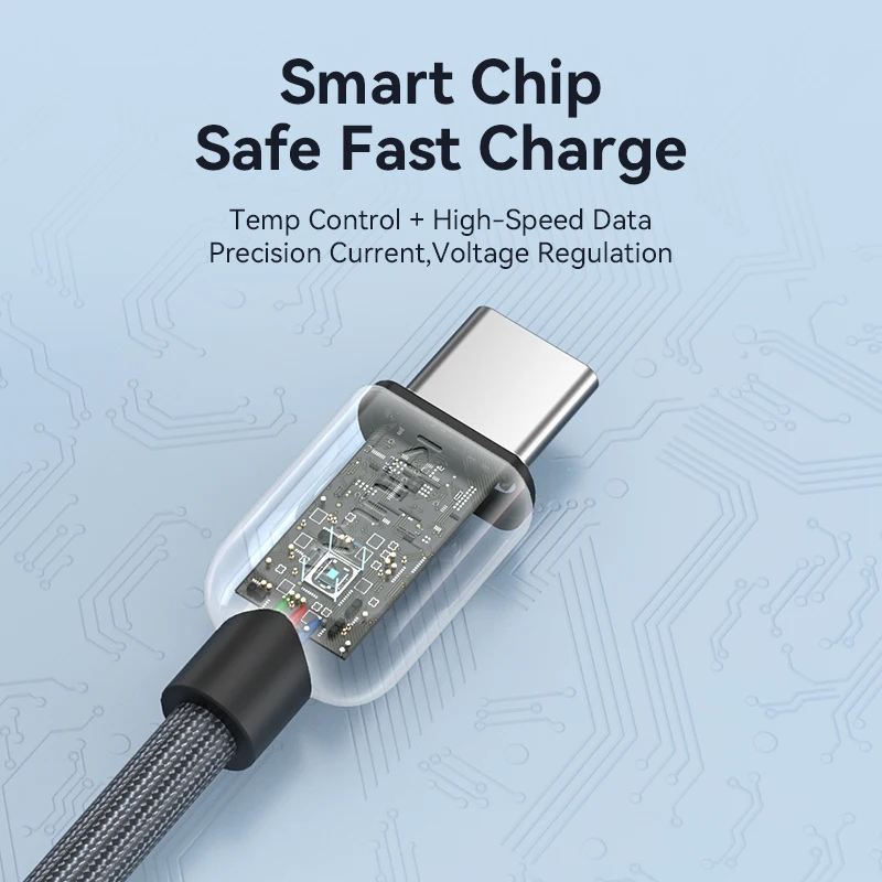 KUULAA PD 100W tipo C a tipo C Cable de datos cordón Cable de carga rápida portátil tipo C a USB C para iPhone Samsung portátil - imagen 5