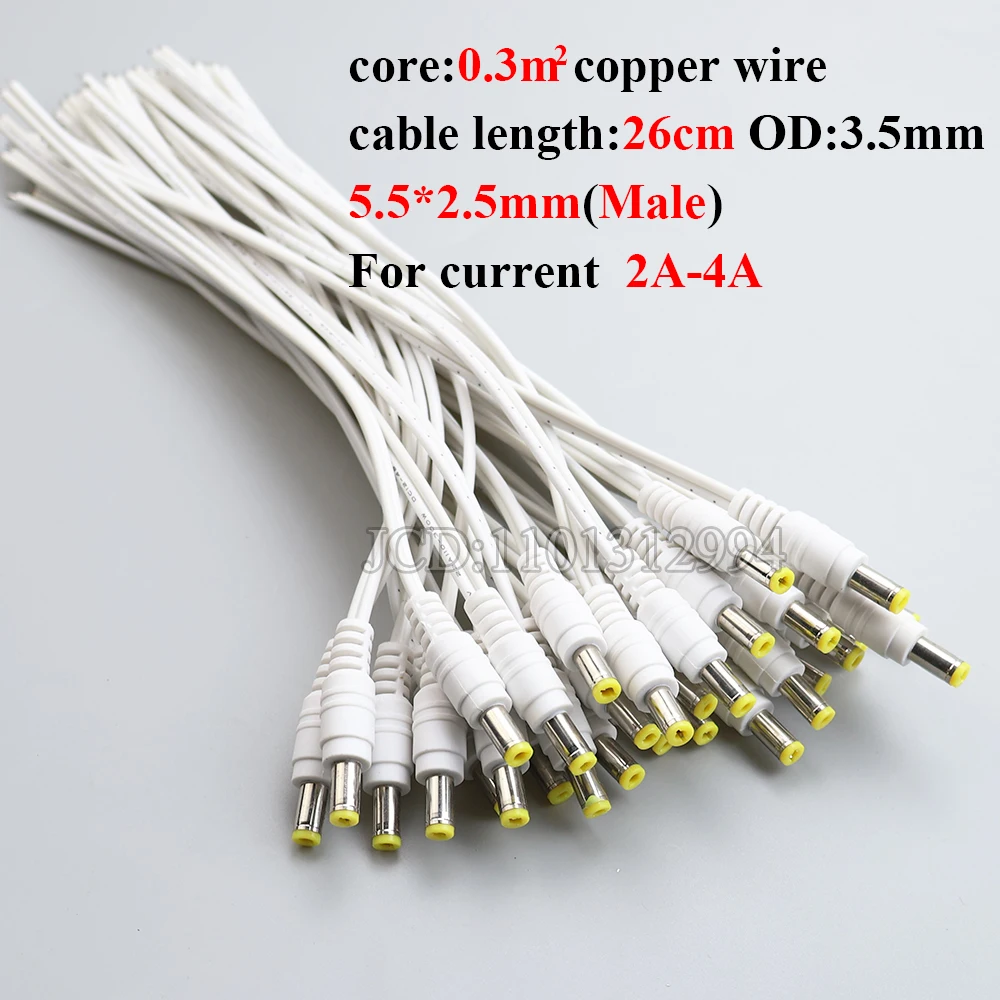 1 pieza 5,5*2,1/2,5mm macho hembra cable adaptador enchufe fuente de alimentación 12V DC conectores conjunto para tira de luz LED cámara CCTV - imagen 3