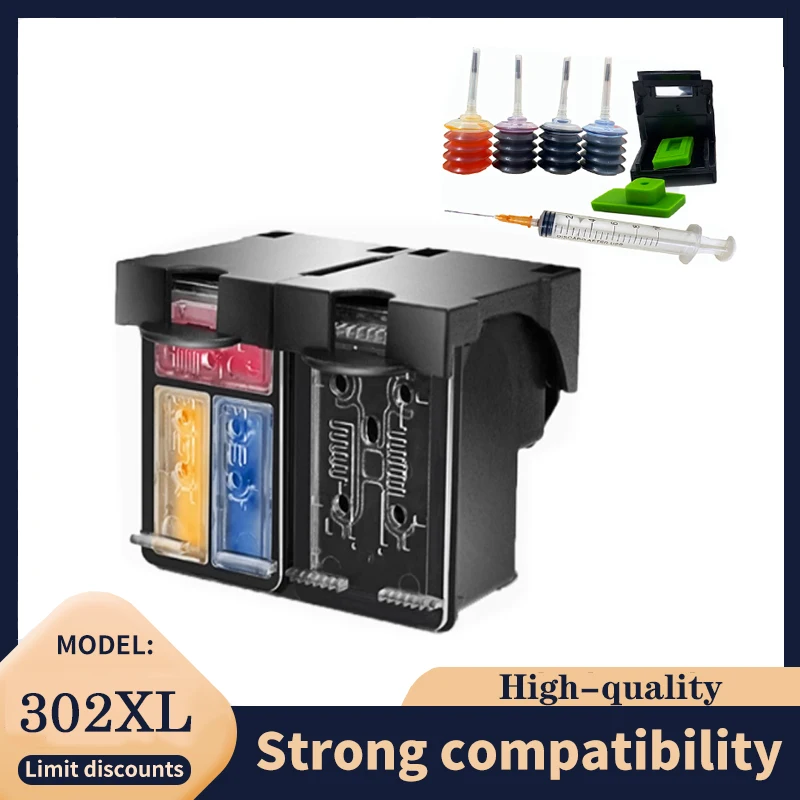 Vilaxh para cartucho de tinta hp 302 para hp 302 xl DeskJet 1110 2130 para impresora HP 302XL Envy 4520 4523 Officejet 3630 3639 - imagen 2