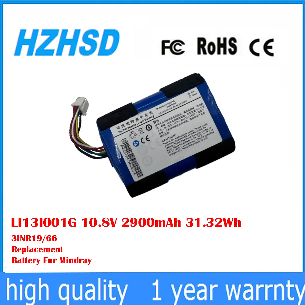 LI13I001G 10.8V 2900mAh 31.32Wh 3INR19/66 Batería de repuesto para Mindray