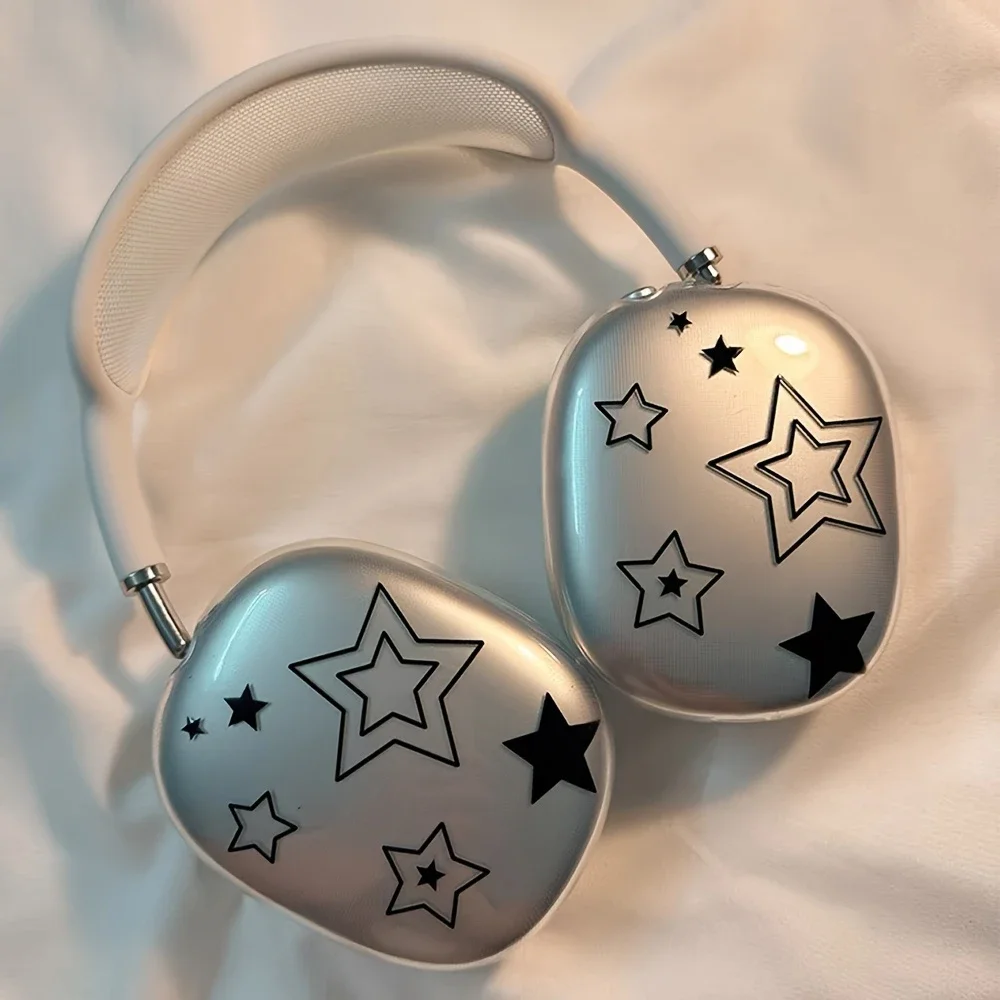Funda protectora de estrella para Apple Airpods Max, funda para auriculares de silicona suave transparente, accesorios para Airpods Max