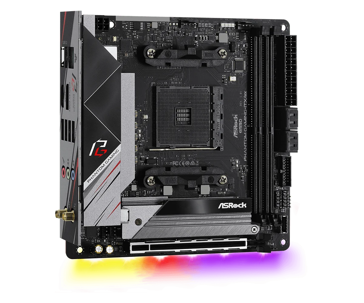 Placa base B550 AM4 ASROCK B550 PHANTOM GAMING-ITX/AX compatible con CPU Ryzen 5 5600X 5600 7 5800X 9 5900X DDR4 M.2 Mini-ITXplaca mãe - imagen 4