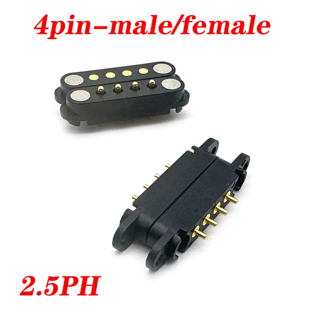 1 Juego de conector Pin Pogo magnético de 1A CC, 4 pines, Pogopin, macho y hembra, toma de corriente CC con resorte, 4P - imagen 4