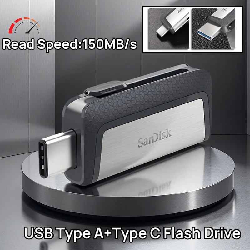 SanDisk Dual USB tipo C y tipo A unidad Flash SDDDC2 Pen Drive 64GB 128GB 256GB Memory Stick para teléfono inteligente tableta portátil PC - imagen 2
