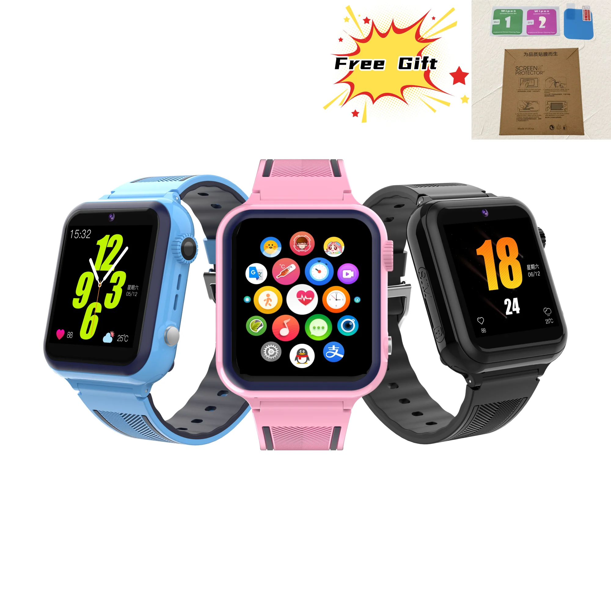 Reloj inteligente para niños, tarjeta SIM 4G, llamada SOS, posicionamiento GPS, rastreador de huellas, cámara HD, zona de seguridad impermeable, linterna, despertador, DH13, juegos de rompecabezas. - imagen 2