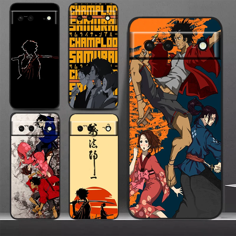 Sengoku-funda de teléfono de Anime Basara para Google Pixel 9, 8, 7 Pro, 6 Pro, 6A, 5A, 5, 4, 4A, XL, 5G, negra, suave