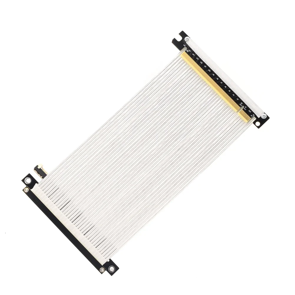 Cable de extensión de tarjeta gráfica PCI-E x16 4,0 3,0 doble inverso, velocidad completa estable Gen4/3 para chasis ITX A4, negro, plateado, R33UF-TU - imagen 4