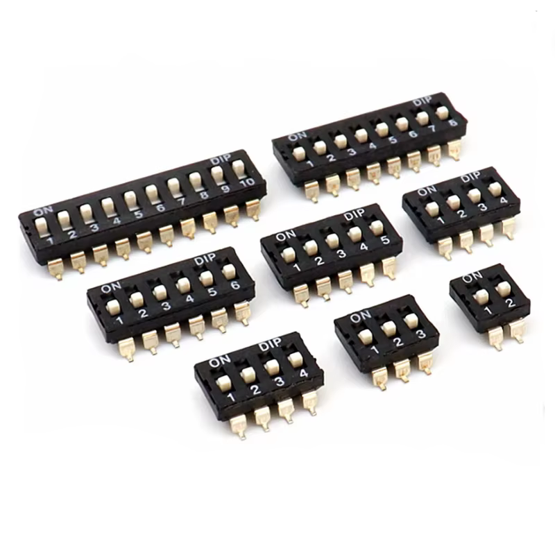 Interruptor DIP KM-01 SMD 2.54mm Chapado Oro – 2/3/4/5/6/8/10P - imagen 5