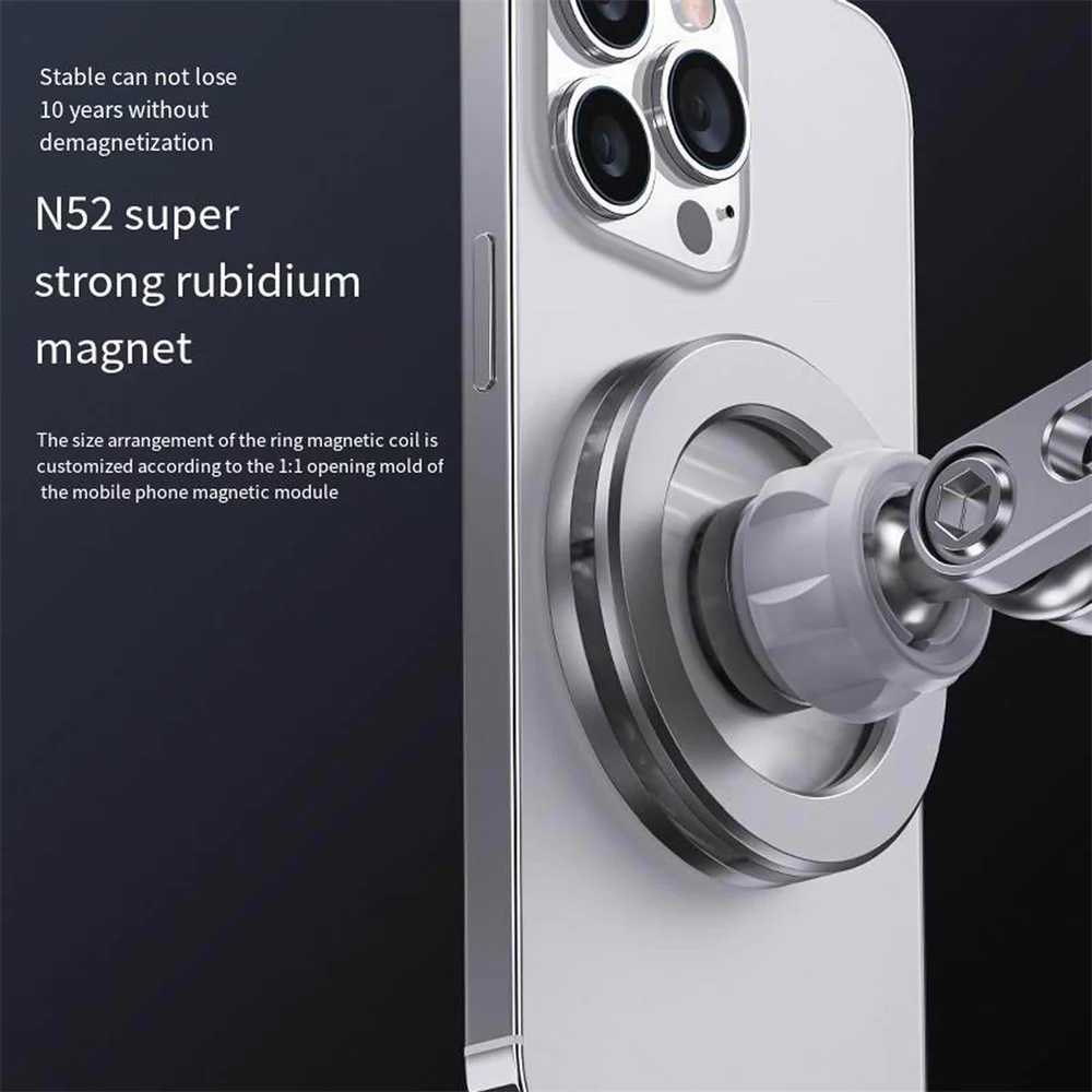 Soporte magnético de escritorio para teléfono móvil, brazo largo de Metal ajustable para tableta, Magsafe, Iphone, iPad, Xiaomi, novedad - imagen 4