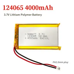 Batería de polímero de litio 3,7 V 4000 mAh con conector PH 2.0