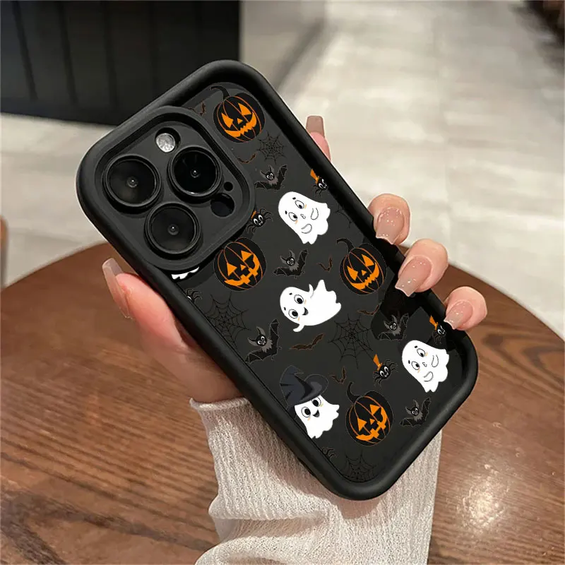 Funda de teléfono divertida y divertida con diseño de calabaza de Halloween para Google Pixel 9 8 7 8A 7A Pro XL 4G 5G, funda trasera de silicona suave de TPU - imagen 4