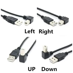 Cable Impresora y Escáner USB 2.0 A a B – Conector Ángulo 90º