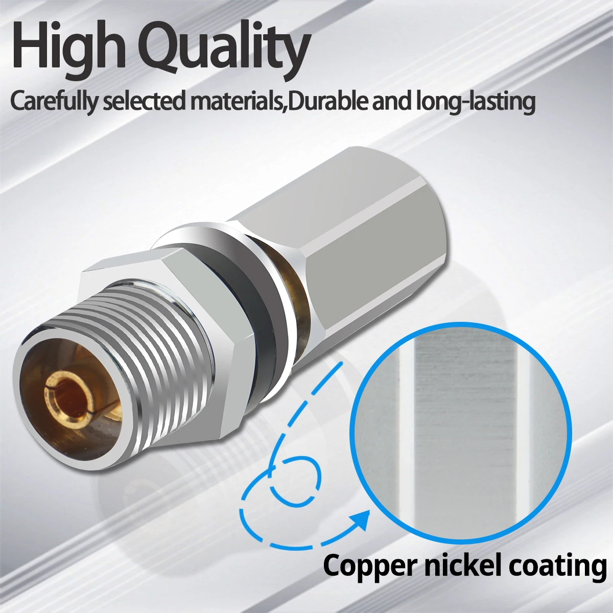 Adaptador de montaje de perno de antena CB de alta resistencia con conector SO-239 para instalar antena de radioaficionado CB roscada de 3/8 x 24 - imagen 2