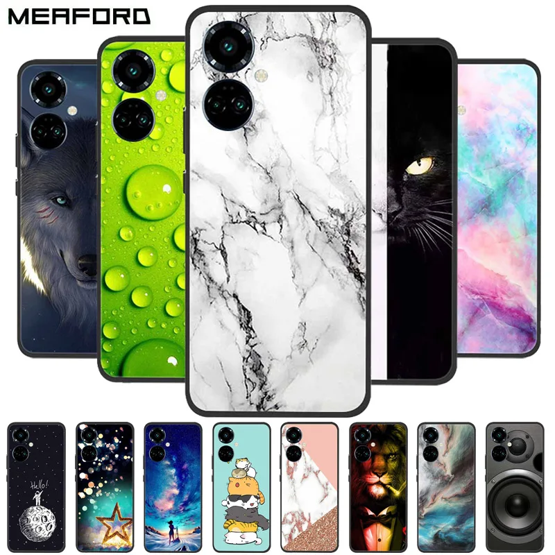 Funda de silicona para Tecno Camon 19, carcasa suave de TPU, Lobo, gato, para Tecno Camon 19 Pro 5G / 19 Neo