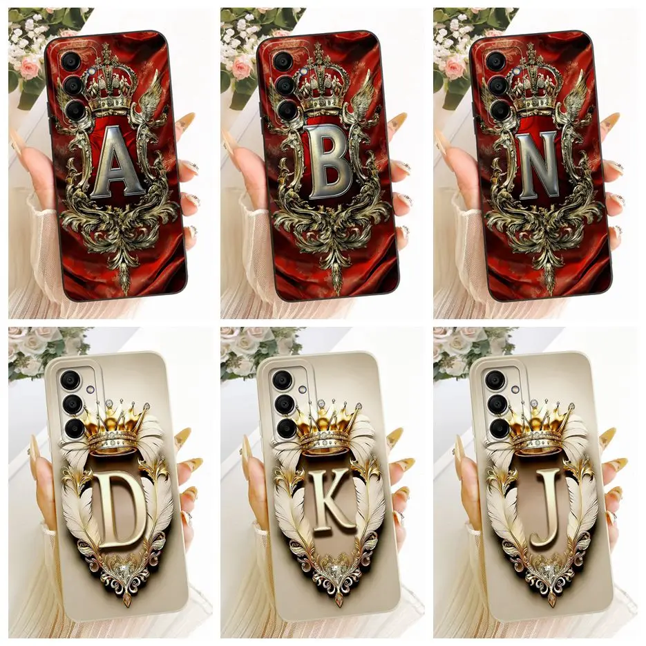 Para Samsung Galaxy A14 A24 A34 A54 funda Cool corona letras cubierta suave TPU funda de teléfono para Samsung A14 A 24 34 54 Galaxy A54 Shell
