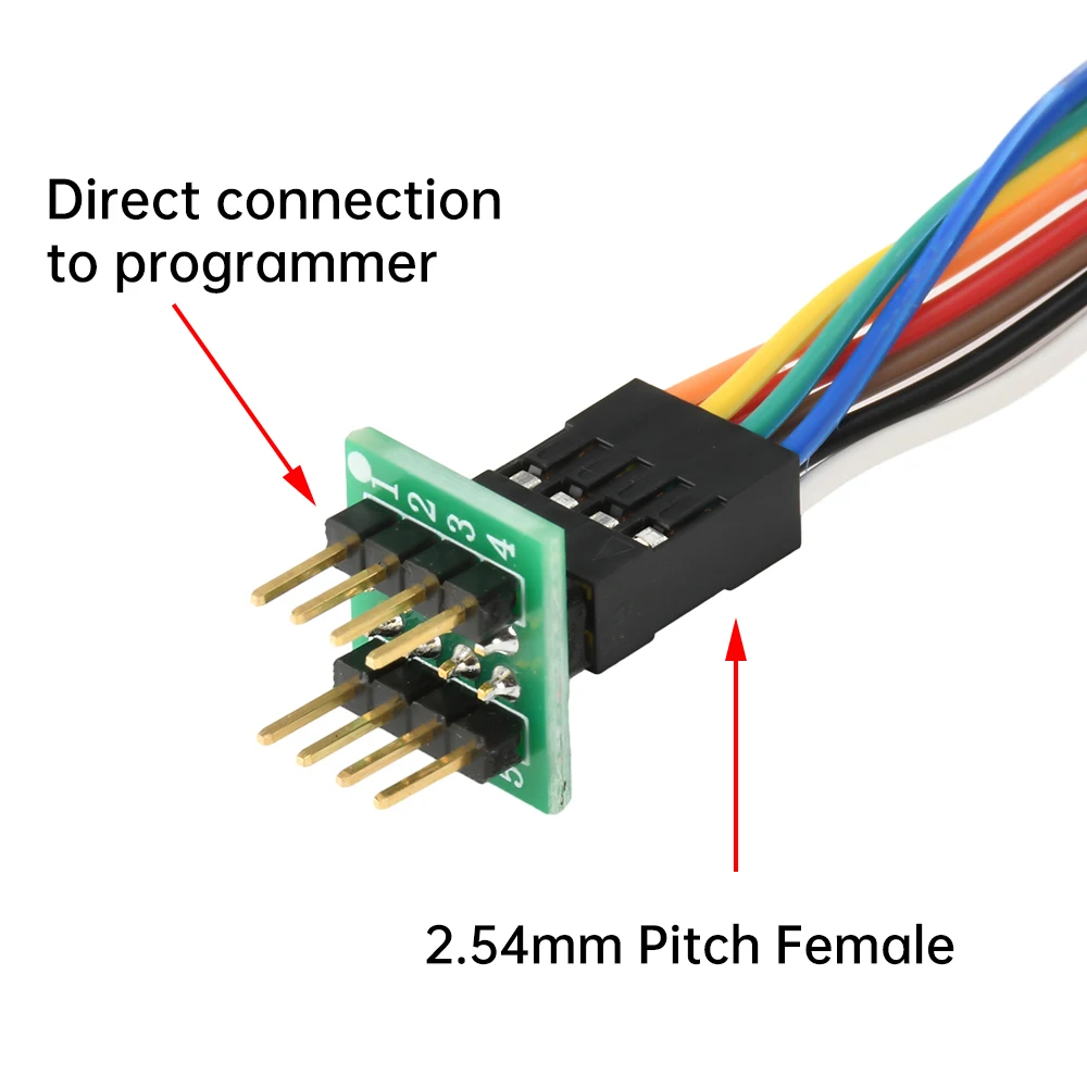 Microchip SOP8/WSON8/QDFN8, montaje en superficie, aguja de resorte, lectura, escritura, sonda de prueba adecuada para prueba, grabación de programas de escritura - imagen 3