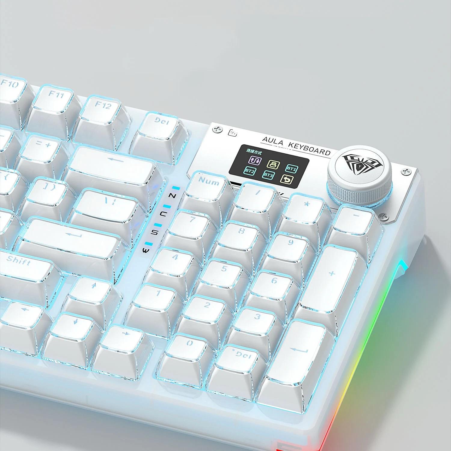 Teclas de cristal de gelatina, teclas translúcidas, Teclado mecánico de 136 teclas para diseño ANSI ASA para teclas 61/87/104, teclas DIY 6.25u - imagen 2