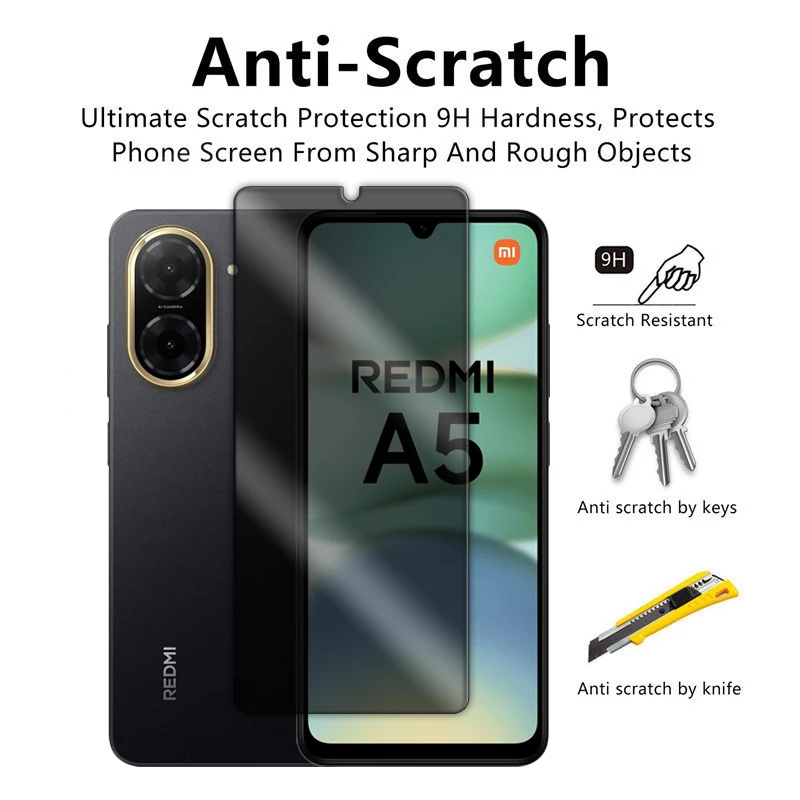 Para Xiaomi Redmi A5 4G vidrio para Redmi A5 vidrio templado 2.5D Anti Peep Protector de pantalla de privacidad para Redmi A5 película de lente - imagen 5