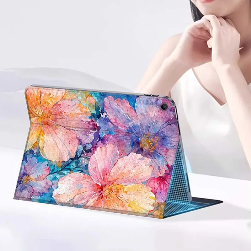 Pintura al óleo Color flor para Samsung Galaxy Tab A7 A A8 A9 A11 S6 S11 10,1 10,4 10,5 pulgadas Lite PLus funda para tableta - imagen 3