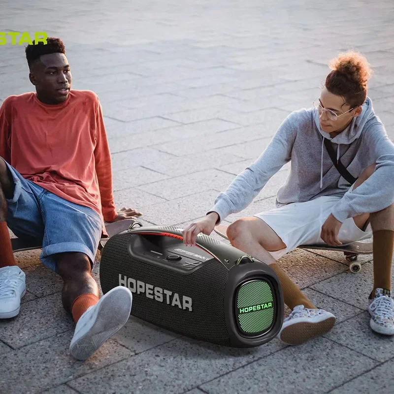 Hopestar-Altavoz Bluetooth A60 de alta potencia para exteriores, altavoz impermeable con micrófono, 100W - imagen 3