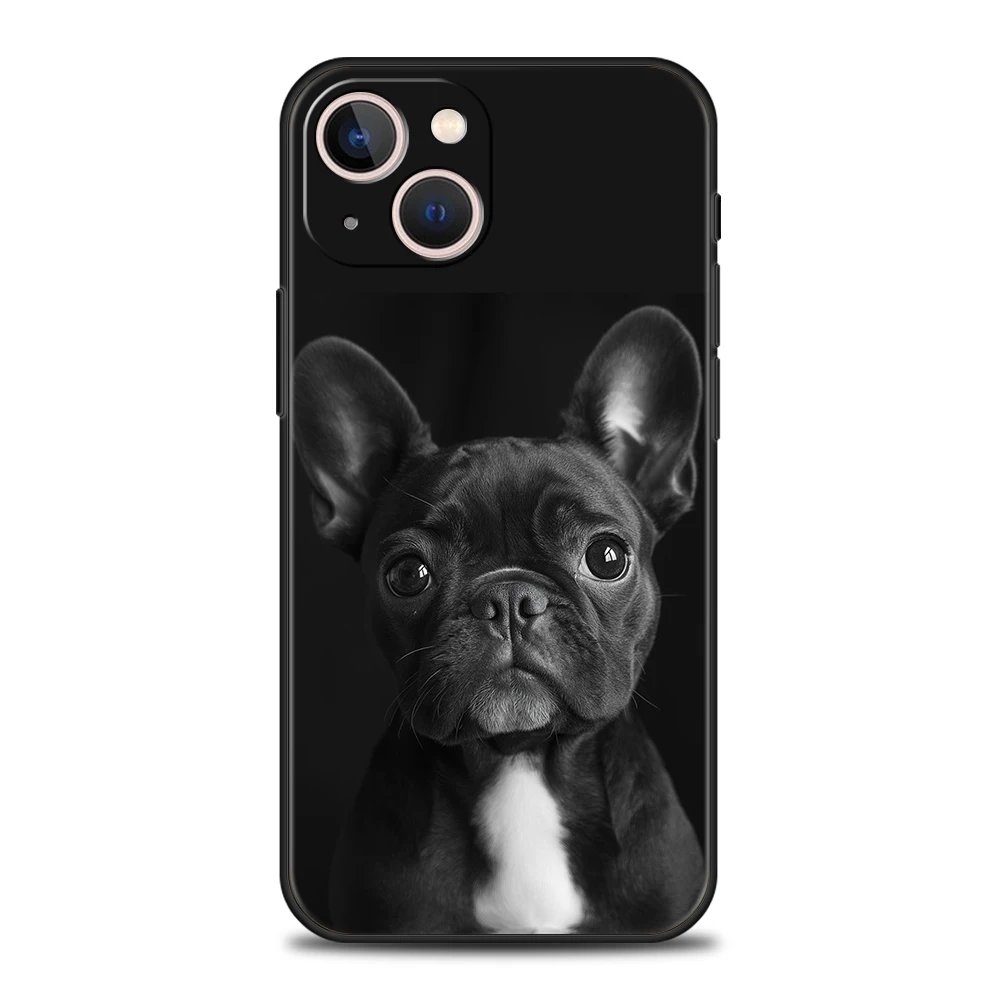 Funda de teléfono suave de TPU de lujo para iPhone 17 Air 16E 16 11 15 14 Pro MAX 12 13 7 8 Plus X XR XS SE 2022 cubierta Bulldog Francés perro mascota - imagen 5