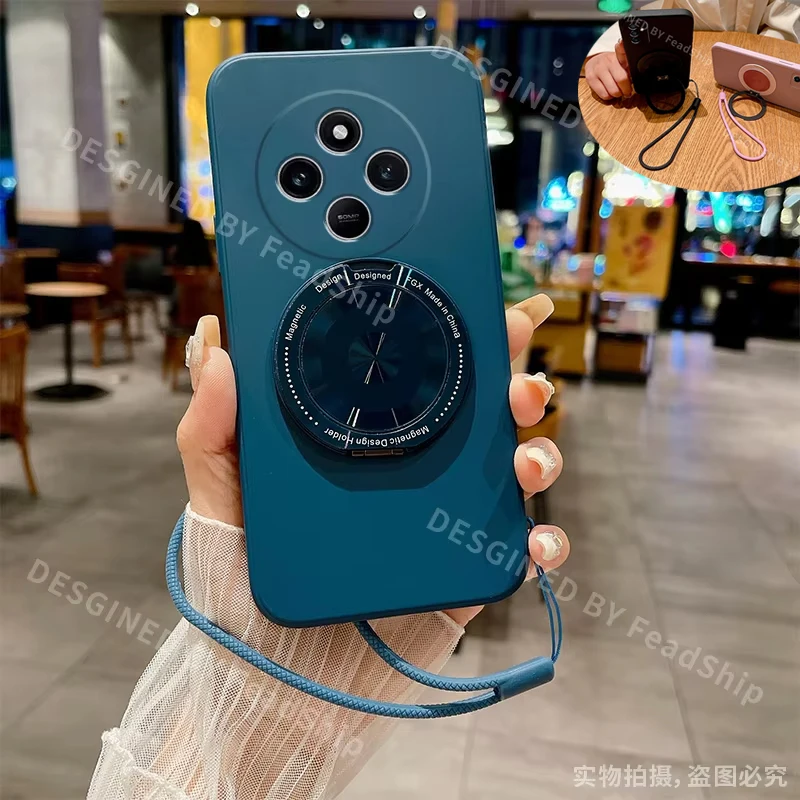 Funda de teléfono para Mi Xiaomi Poco C75 funda de silicona para Redmi14C funda suave soporte magnético con soporte película protectora de pantalla