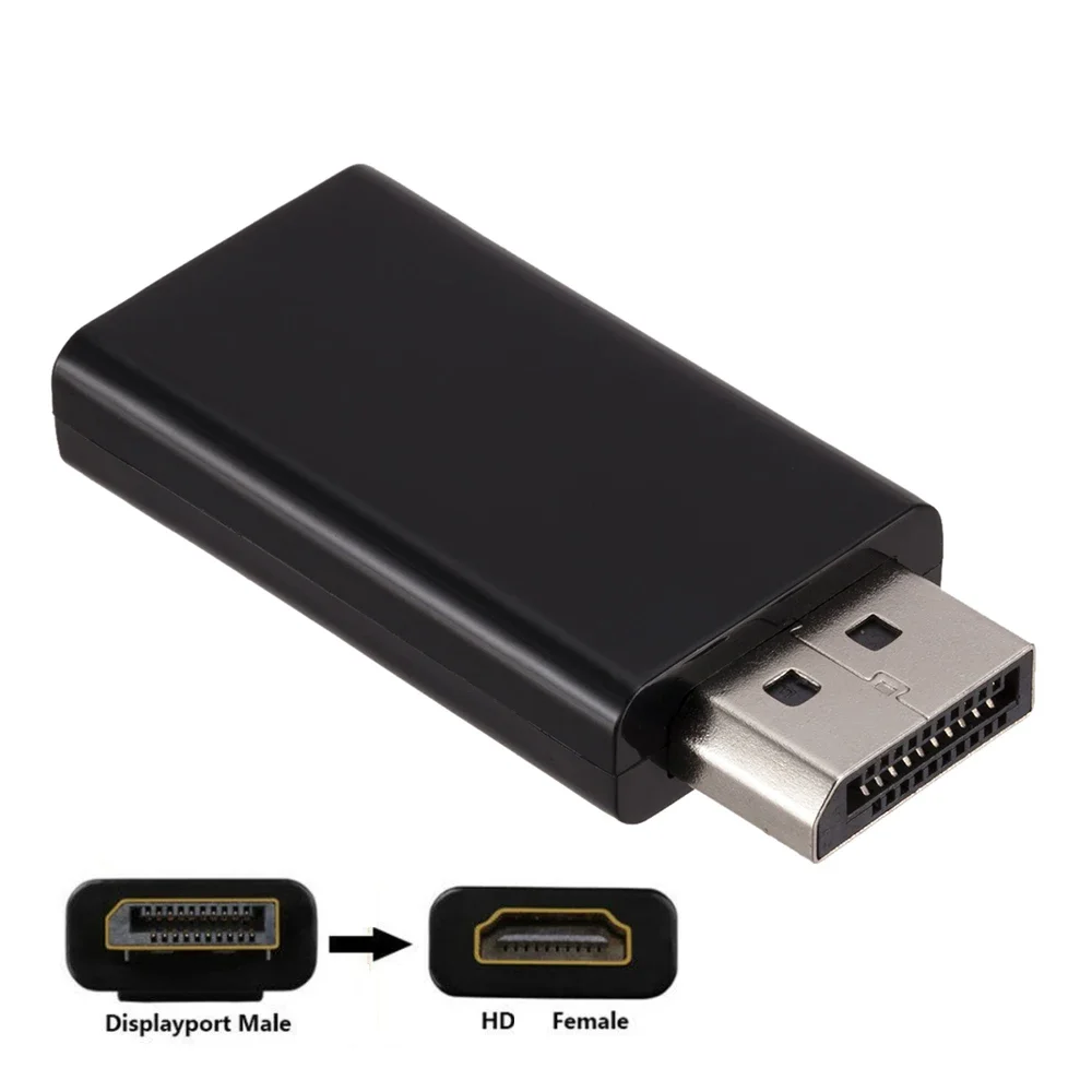 Conector de Audio y vídeo 4K DisplayPort DP macho a Cable Compatible con HDMI 1080P para adaptador de PC HDTV convertidor hembra de puerto de visualización - imagen 3