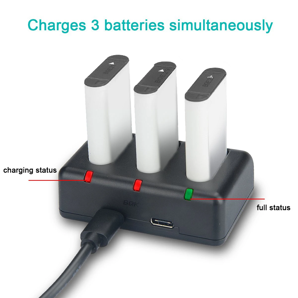 NP-BX1 Paquete de 3 baterías con cargador USB para Sony NP-BX1 ZV-1, DSC-RX100, DSC-RX100 II/III/M4/M5/M6/M7/IV/V/VI/VII/VA, DSC-RX100M II - imagen 5