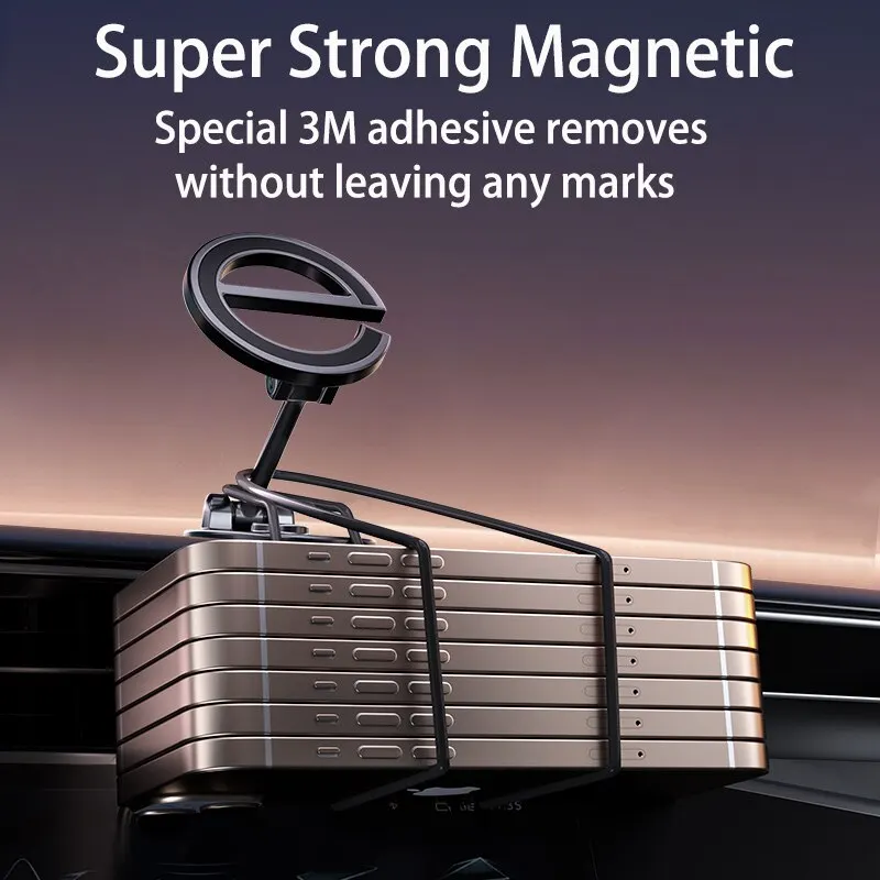 Soporte magnético para teléfono de coche con rotación de 720, soporte magnético para montaje en coche, soporte móvil GPS en coche para Macsafe iPhone Samsung Xiaomi - imagen 4