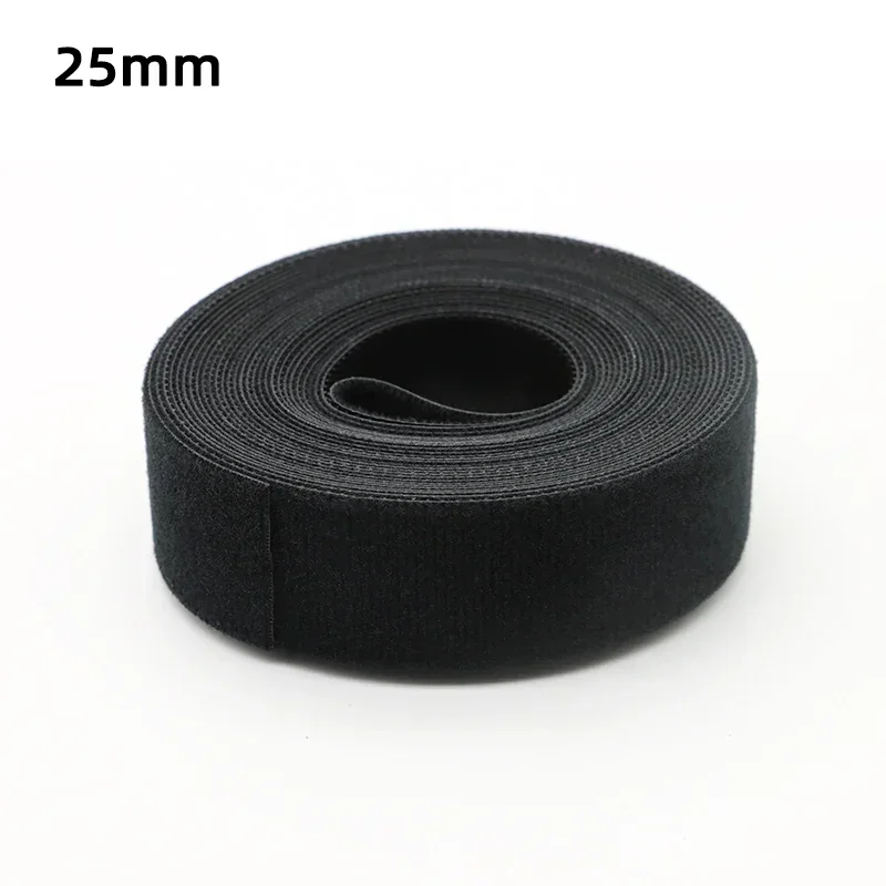 Bridas para cables negras, paquete de bucle reutilizable, correa de nailon autoadhesiva, organizador, Clip, soporte para cables, cinta de sujeción de gestión DIY - imagen 5
