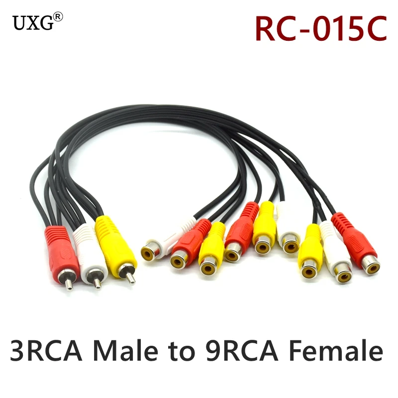 3 RCA Macho - Vista del conector macho RCA