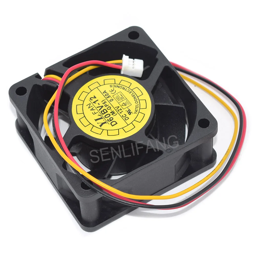 D60BV-12 DC12V 0.50A 60*60*25MM 6CM 3Pin - imagen 3