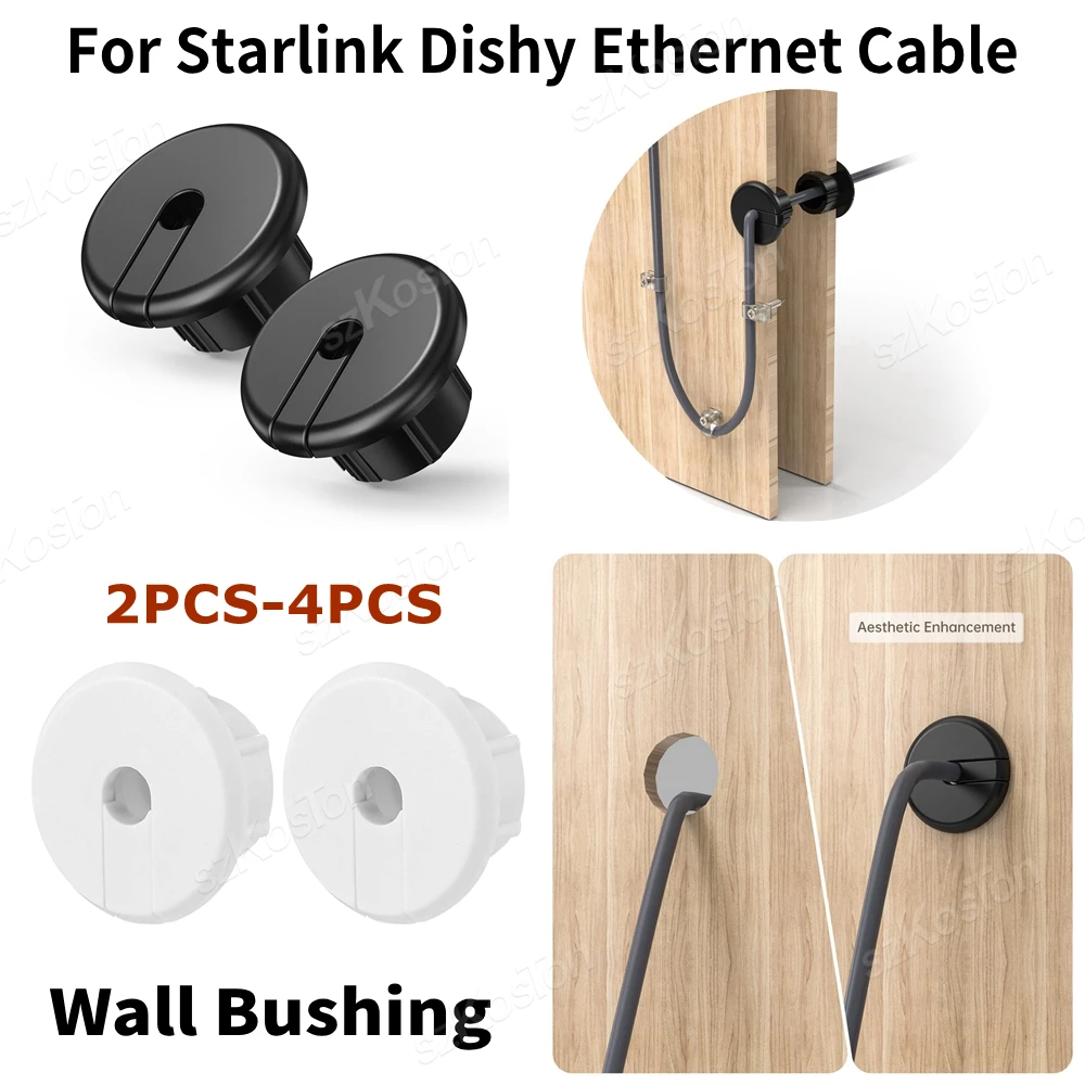 1-Zoll Wandbuchse Tülle für Starlink Dishy Ethernet Kabel Organizer Netzwerk Draht Möbel Draht Loch Kabel Routing Kits
