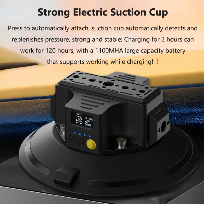 Ventosa eléctrica fuerte de 4,5/5/6 pulgadas, cámara de coche con ventosa, absorción de impacto, cámara deportiva, herramienta de disparo fija para teléfono Cam - imagen 2