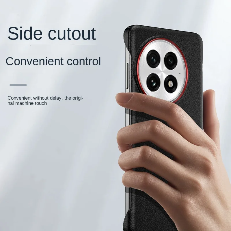 Para OnePlus 13 funda dura de cuero PU funda protectora trasera ultrafina para OnePlus 13 13R One Plus 13 1 + 13 carcasa de teléfono - imagen 5