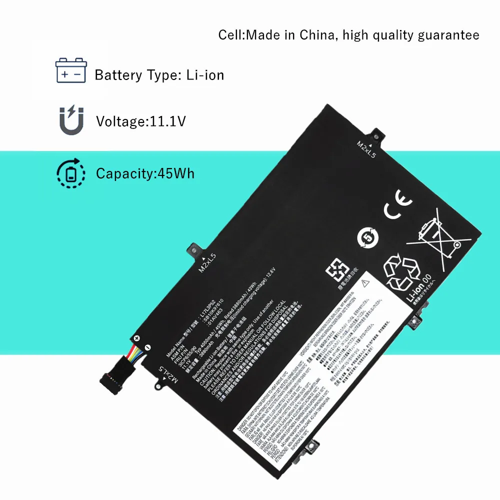 L17L3P52 01AV465 batería del ordenador portátil para Lenovo ThinkPad L480 L490 L580 L590 01AV463 L17M3P53 L17M3P54 01AV464 L17C3P52 L17L3P51 - imagen 2