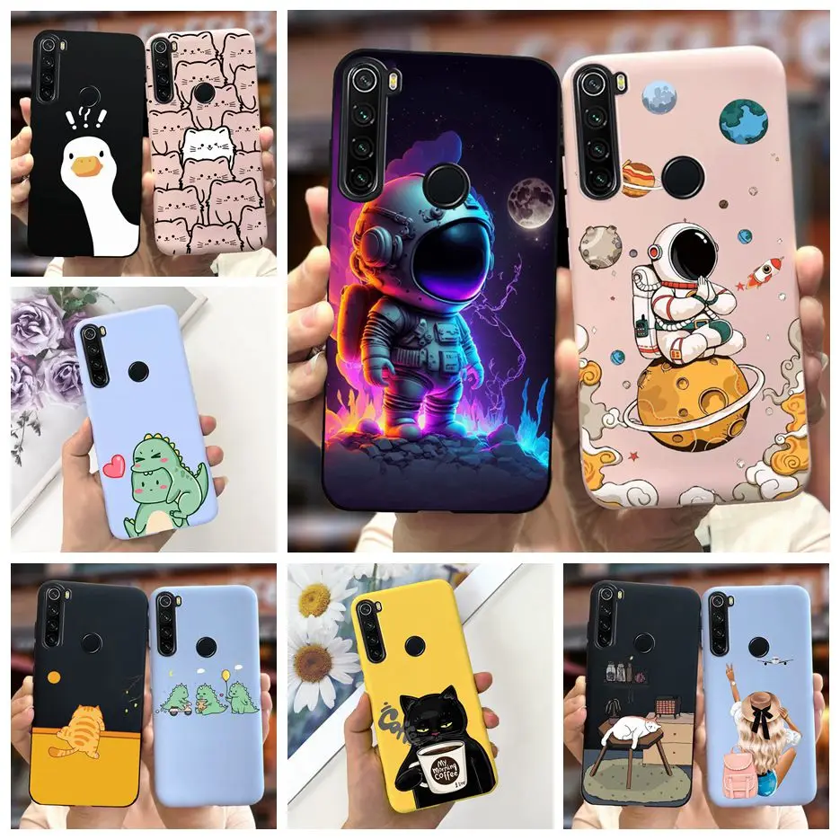 Para Xiaomi Redmi Note 8 funda Redmi Note 8T lindo astronautas cubierta de dibujos animados suave TPU funda de teléfono para Redmi Note 8 Pro Note8 T Shell