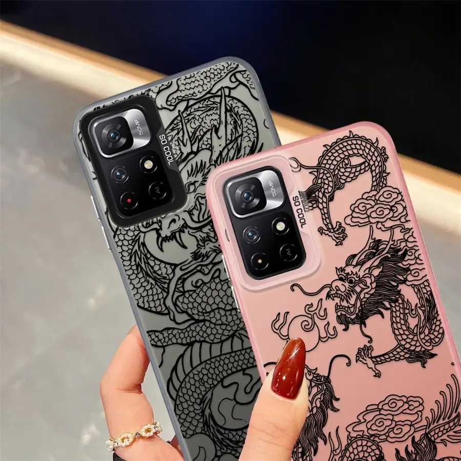 Cool Chinese Loong-funda trasera para teléfono Xiaomi Mi 12T Pro 11 Lite 13T - imagen 5