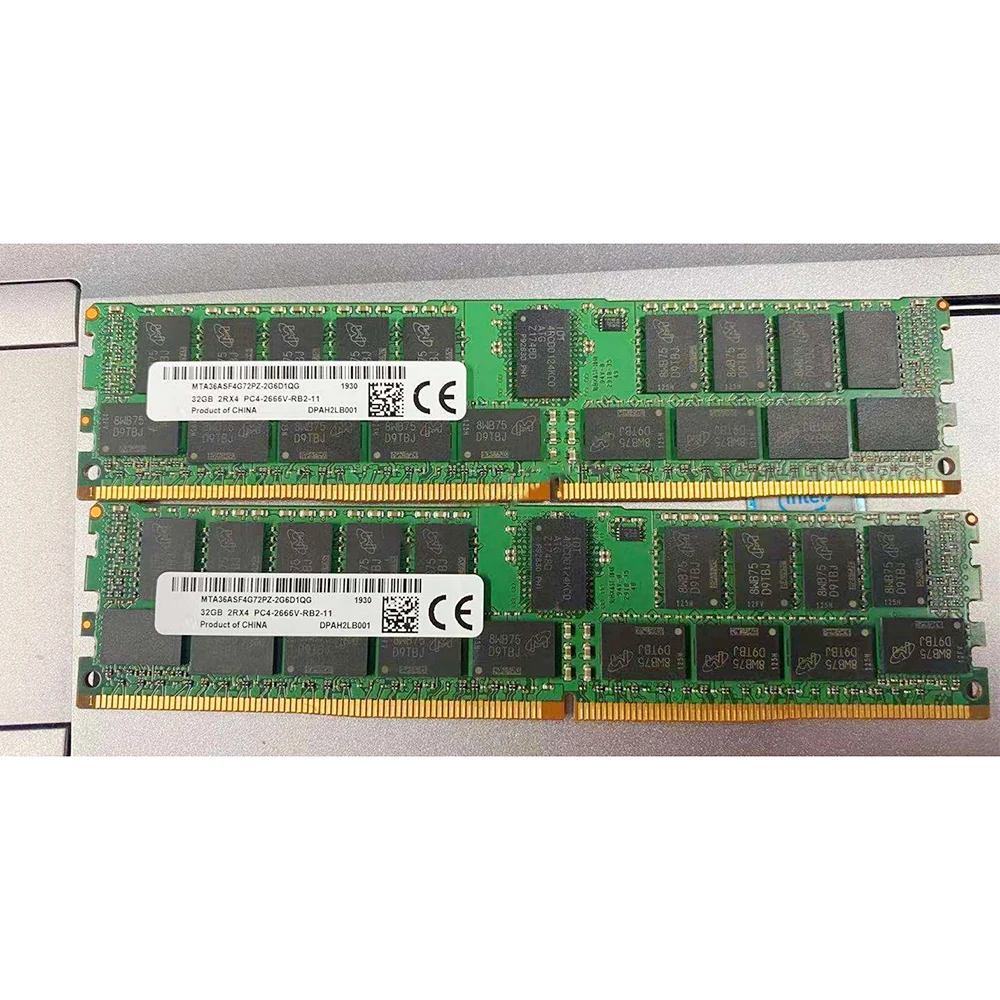 1 Uds 32G PC4-2666V memoria MTA36ASF4G72PZ-2G6D1QG 32GB 2RX4 2666 DDR4 - imagen 3