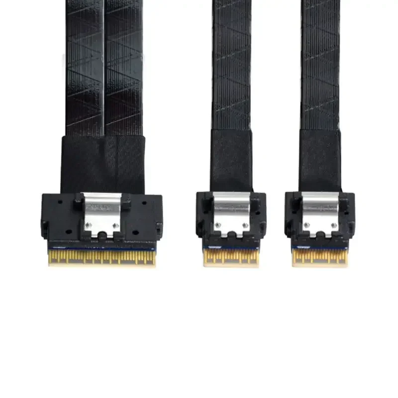 SFF-8654 8i a 2 puertos 8654 8611 8643 OCULINK SAS 8087 Cable de datos de disco duro a 4i 8i PCI-E NVMe Cable de servidor de tarjeta adaptadora - imagen 5