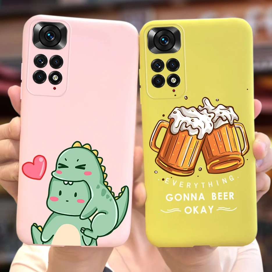 Para Xiaomi Redmi Note 11 funda Redmi Note 11S 4G elegante caramelo pintado cubierta suave TPU funda de teléfono para Redmi Note 11 Pro Plus Shell - imagen 4