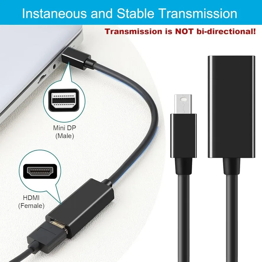 Adaptador de Cable Mini DP a HDMI, 4k, 1080p, para Macbook Air Thunderbolt 2, Displayport a Tv, Monitor, proyector - imagen 2