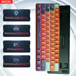 MUCAI MKA610 Teclado Mecánico Gaming USB con Switches Rojos