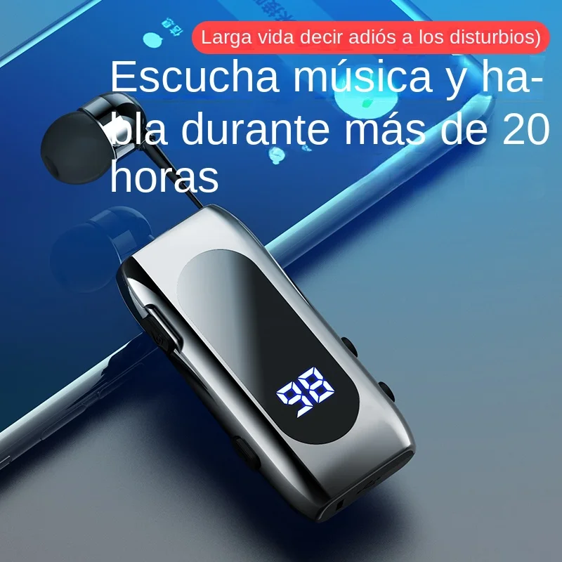 K55 Lavalier Business Bluetooth 5,2 auriculares tiempo de conversación/música 20 horas, pantalla Digital LED, auriculares inalámbricos con cancelación de ruido - imagen 3