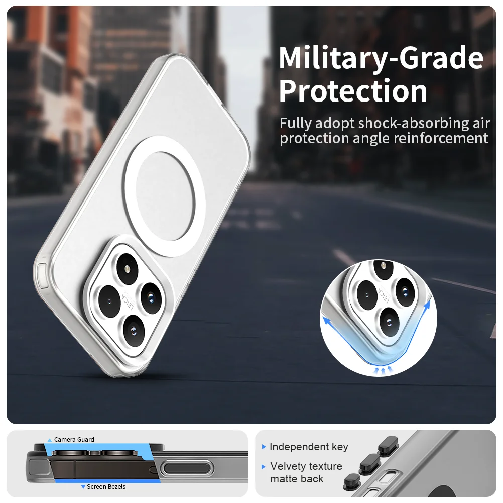 Para Xiaomi 17 funda magnética de carga inalámbrica Fundas Xiaomi 17 Coque mate translúcido cubierta de teléfono de PC para Xiaomi 17 - imagen 5