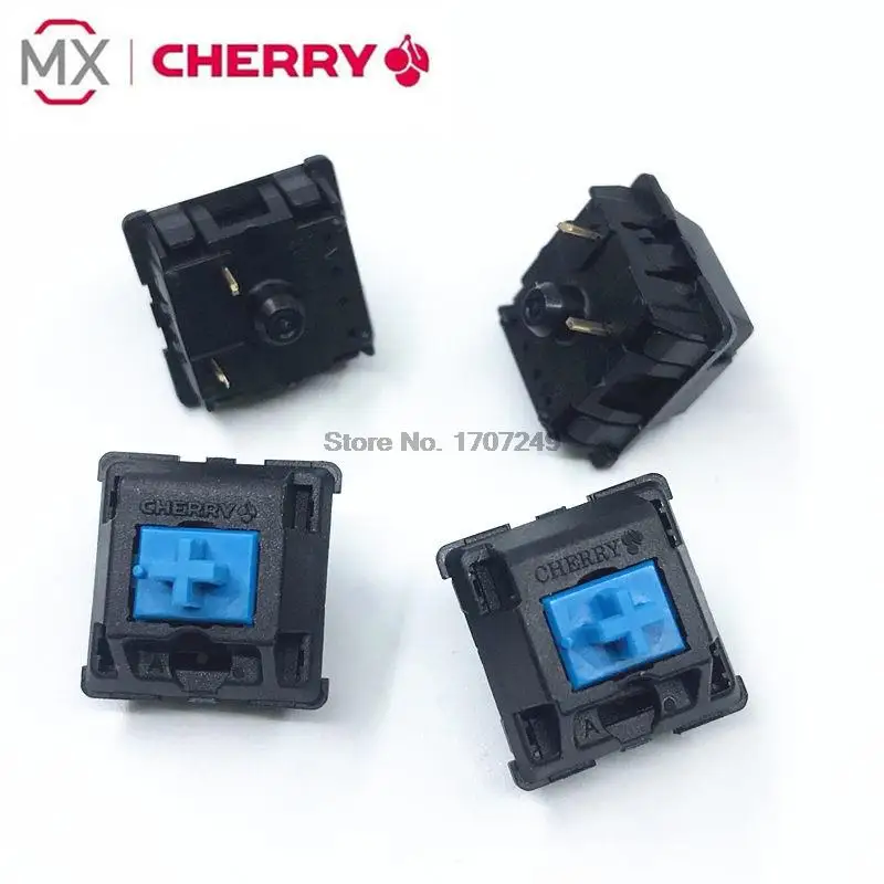 Interruptor de teclado mecánico Cherry MX Original, conmutador de eje de 3 pines, color plateado, rojo, negro, azul, marrón y gris, 2 uds. - imagen 4