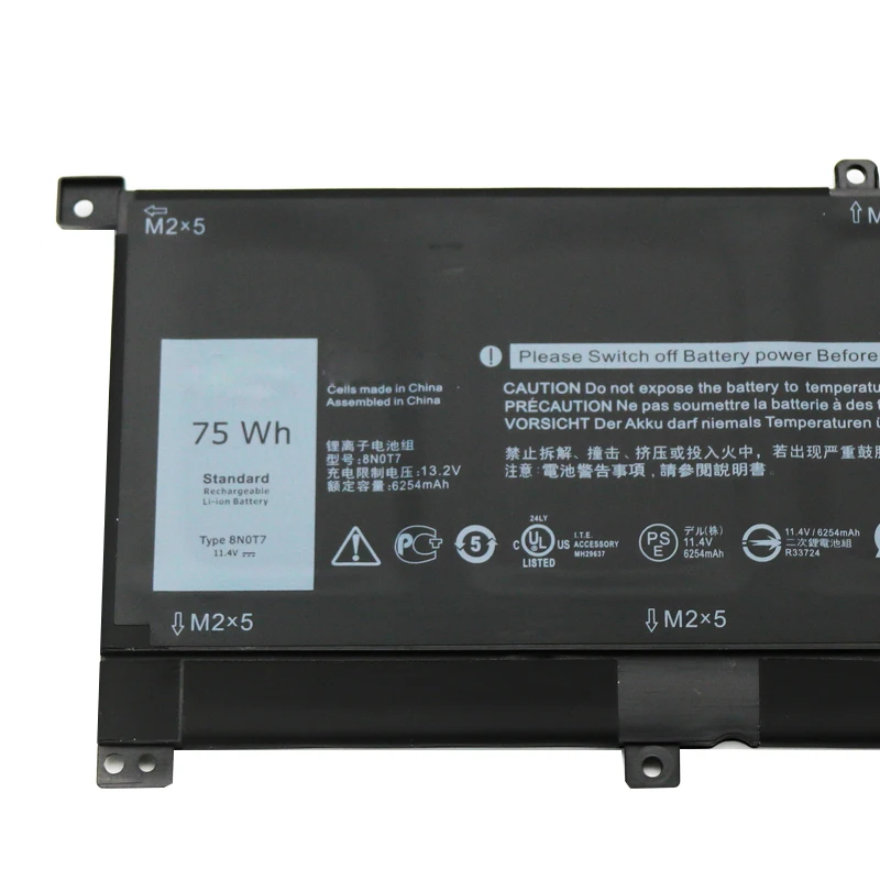 LMDTK-Batería de ordenador portátil 8N0T7 11,4 V 75WH para Dell XPS 15 9575-D1805TS D1605TS P73F(DF13) 0tmfyt Precision 5530, nueva - imagen 5