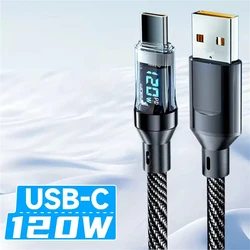 Cable USB-C PD Carga Rápida con Pantalla LED iPhone 15 Pro Max Samsung
